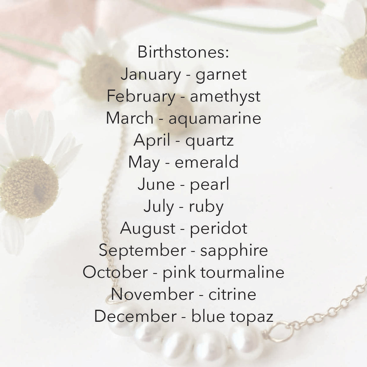 Rose Gold Birthstone Bracelet