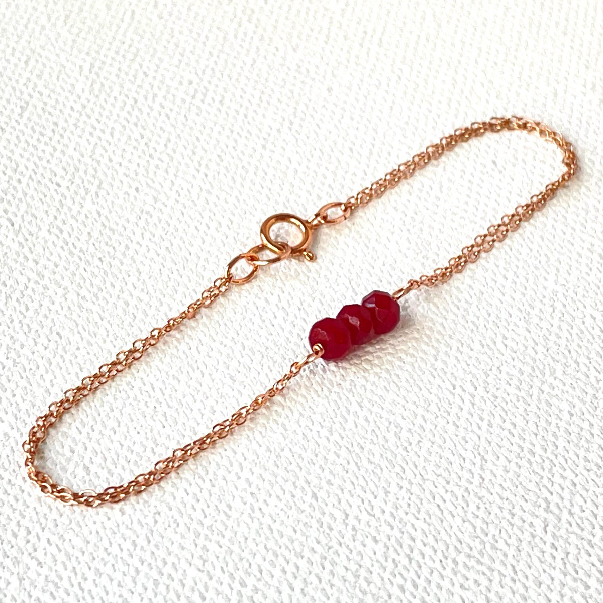 Rose Gold Birthstone Bracelet
