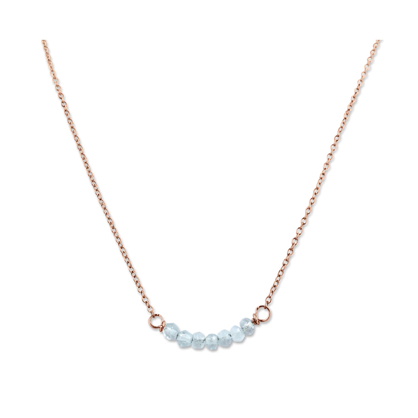 Rose Gold Birthstone Bar Necklace