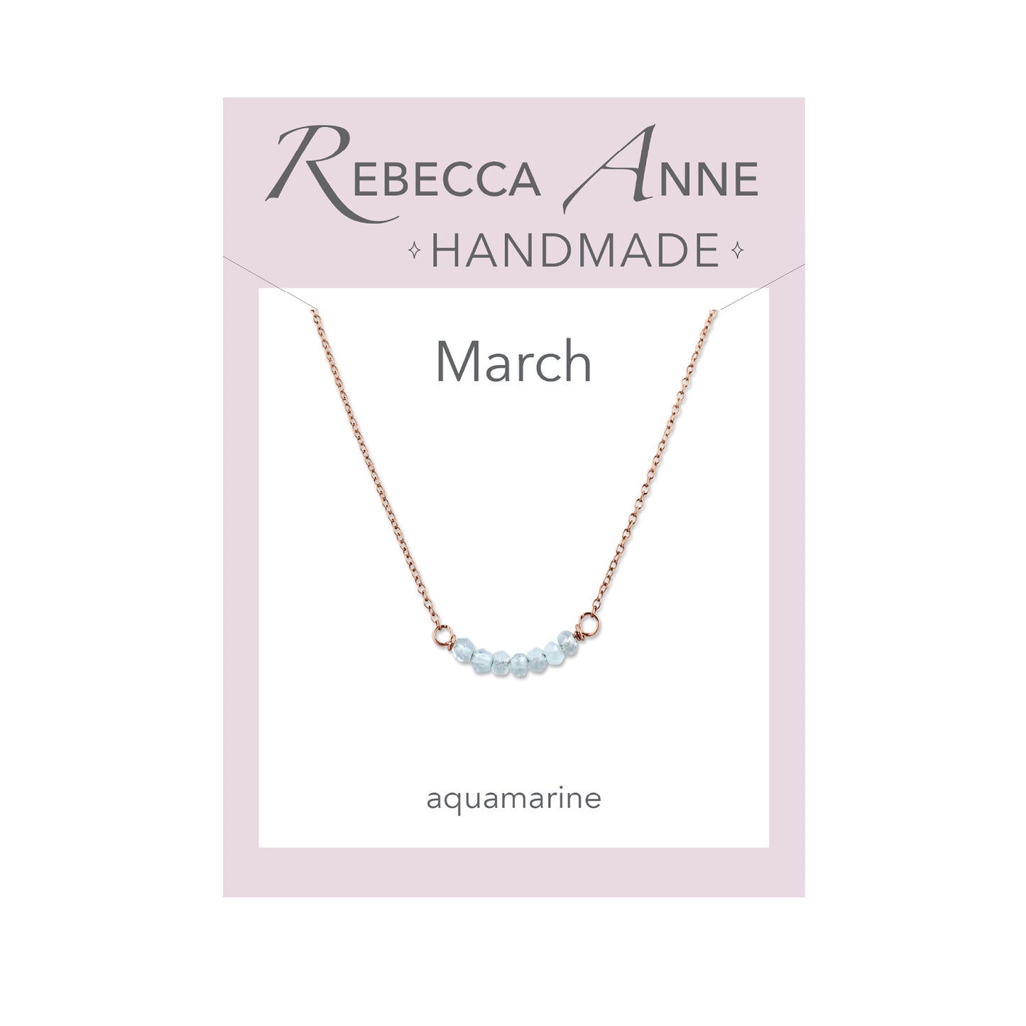 Rose Gold Birthstone Bar Necklace