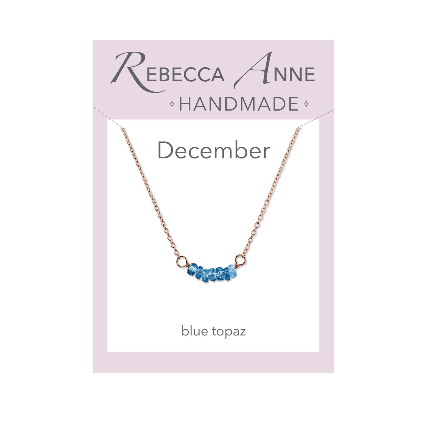 Rose Gold Birthstone Bar Necklace