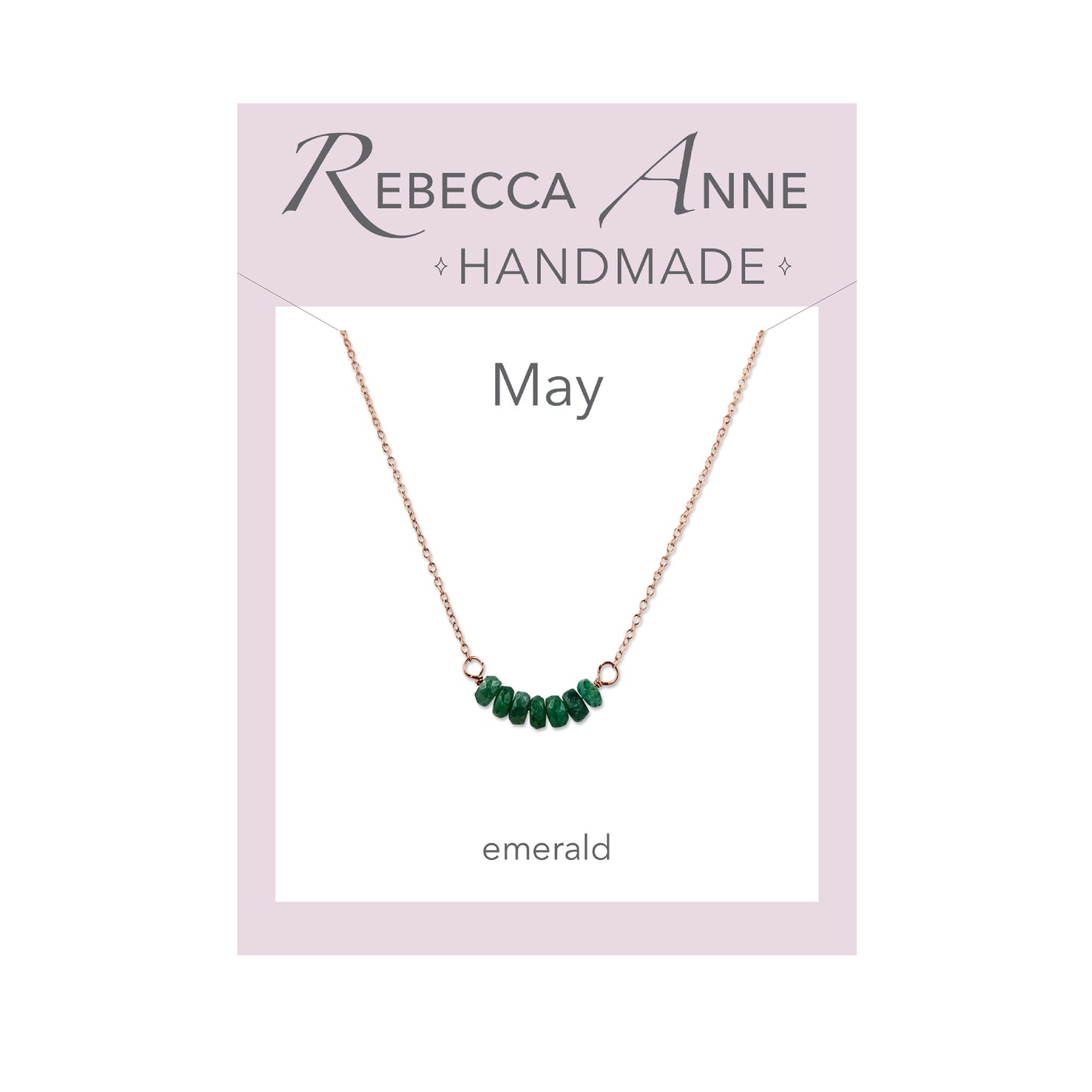 Rose Gold Birthstone Bar Necklace
