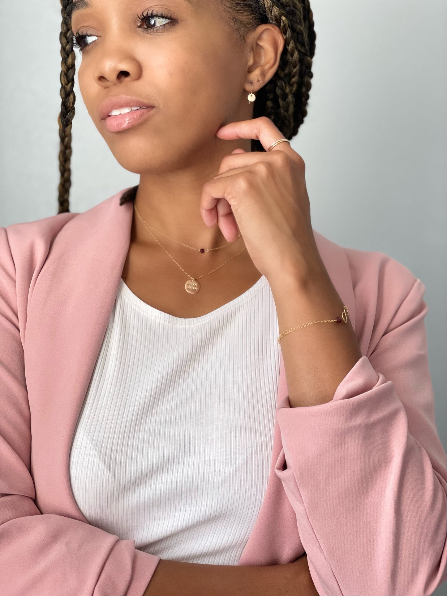 Gold Zodiac Sign Charm Necklace