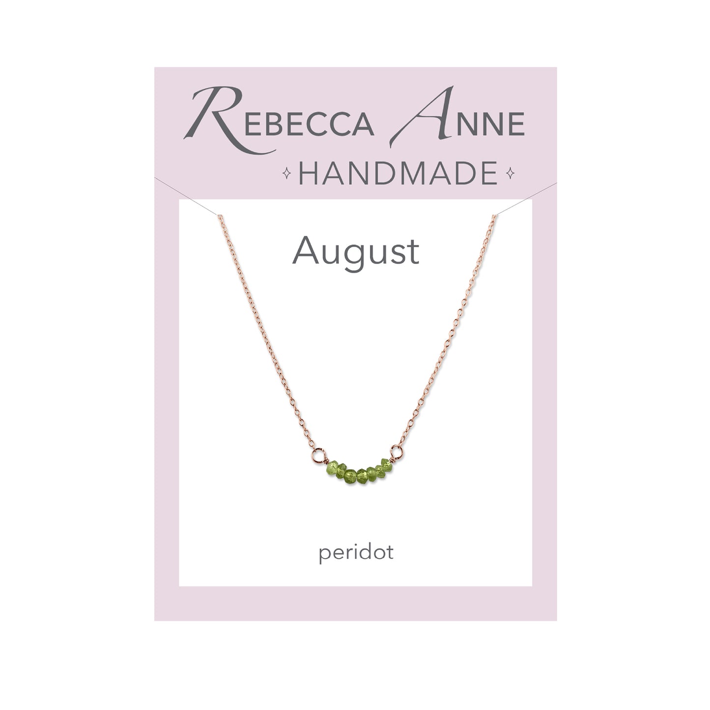 Rose Gold Birthstone Bar Necklace