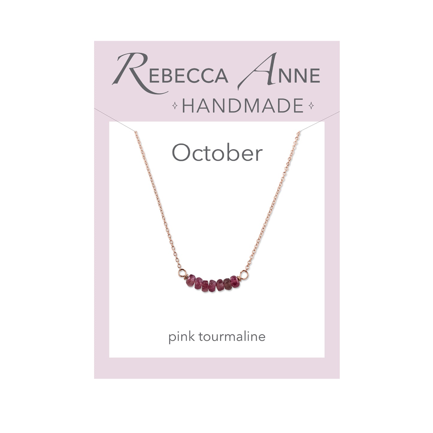 Rose Gold Birthstone Bar Necklace