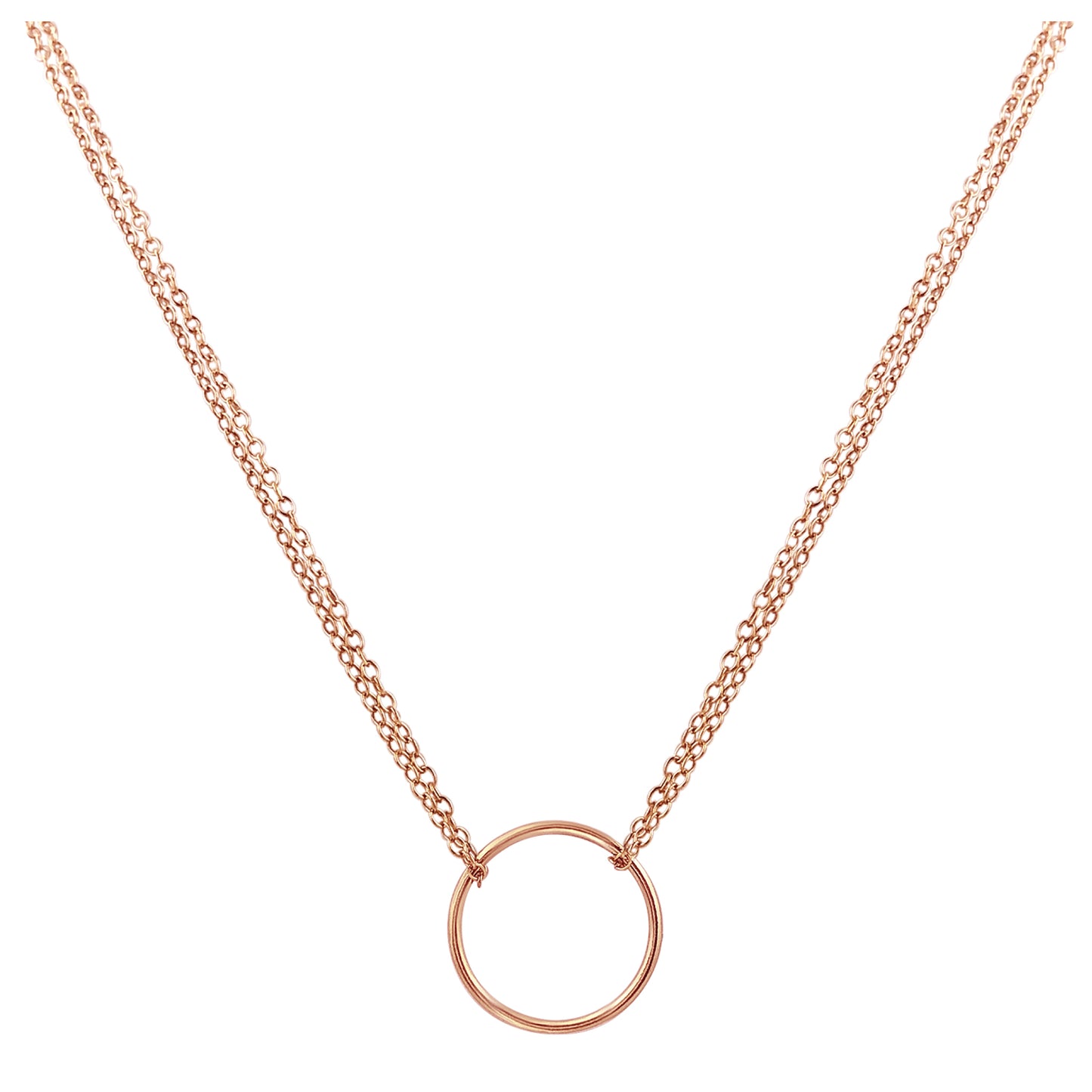 Rose Gold Karma Necklace