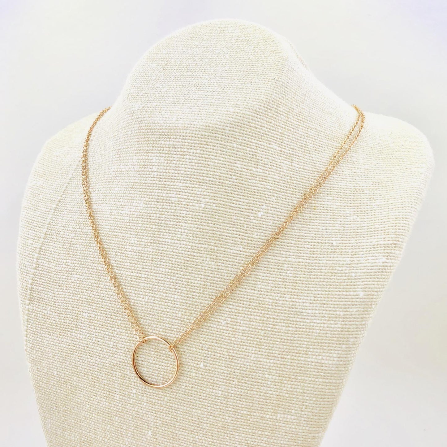 Rose Gold Karma Necklace