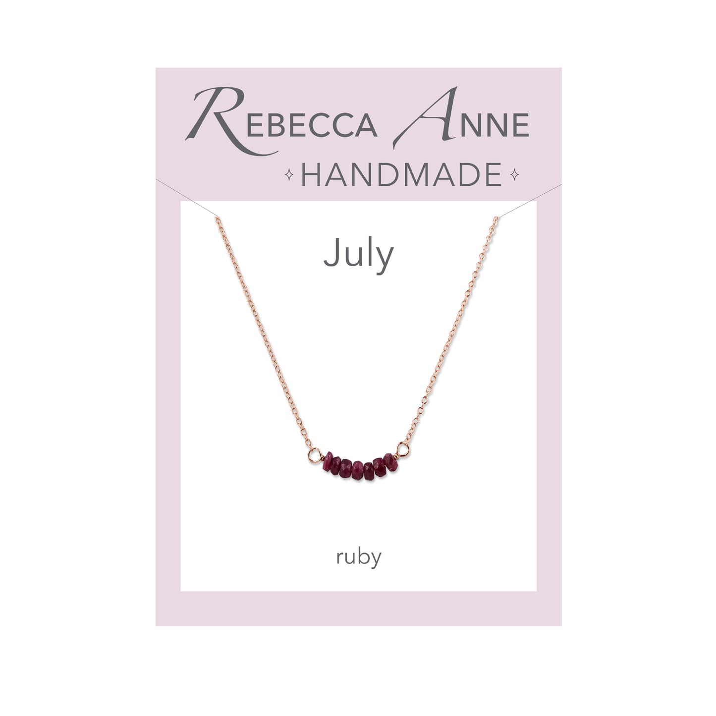Rose Gold Birthstone Bar Necklace