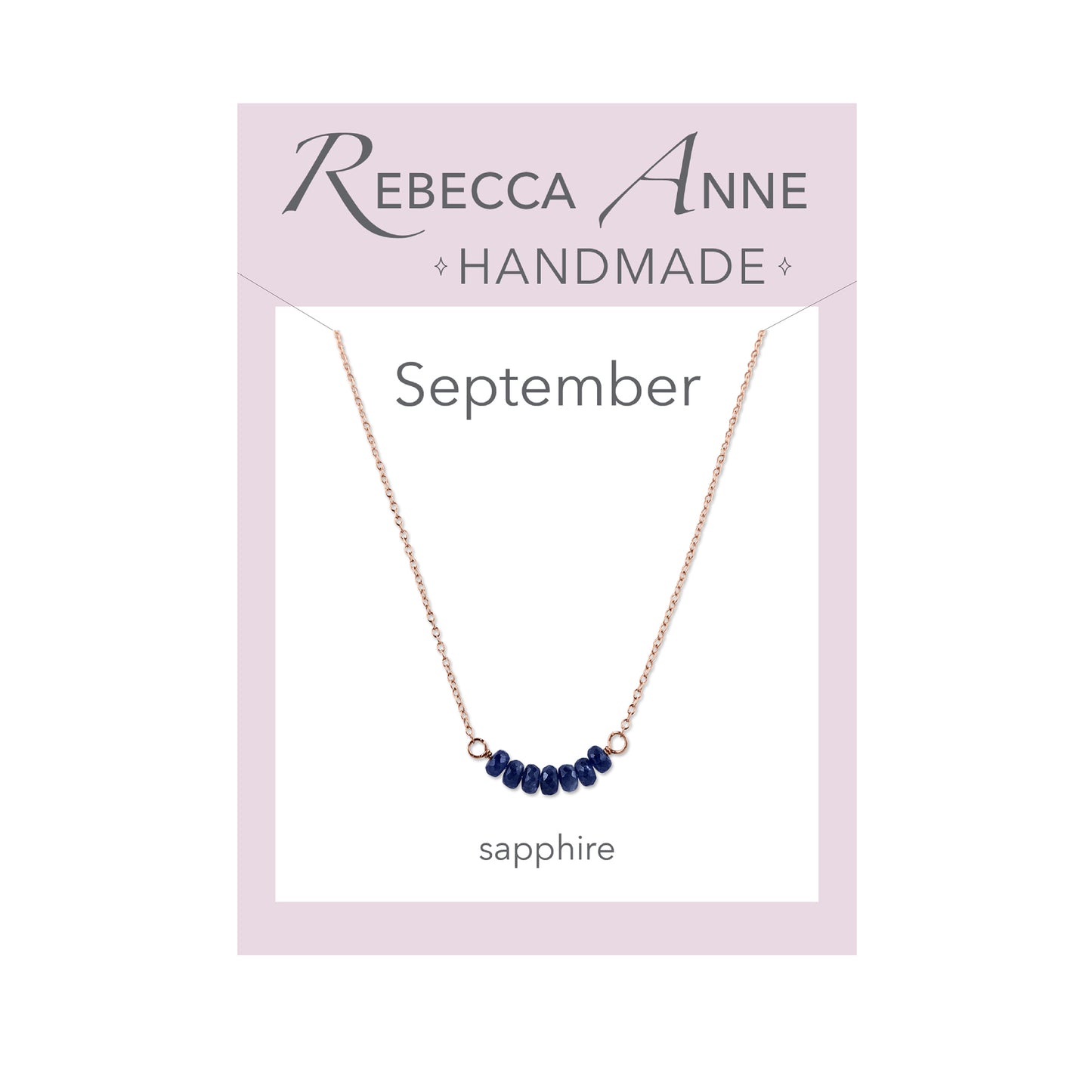 Rose Gold Birthstone Bar Necklace