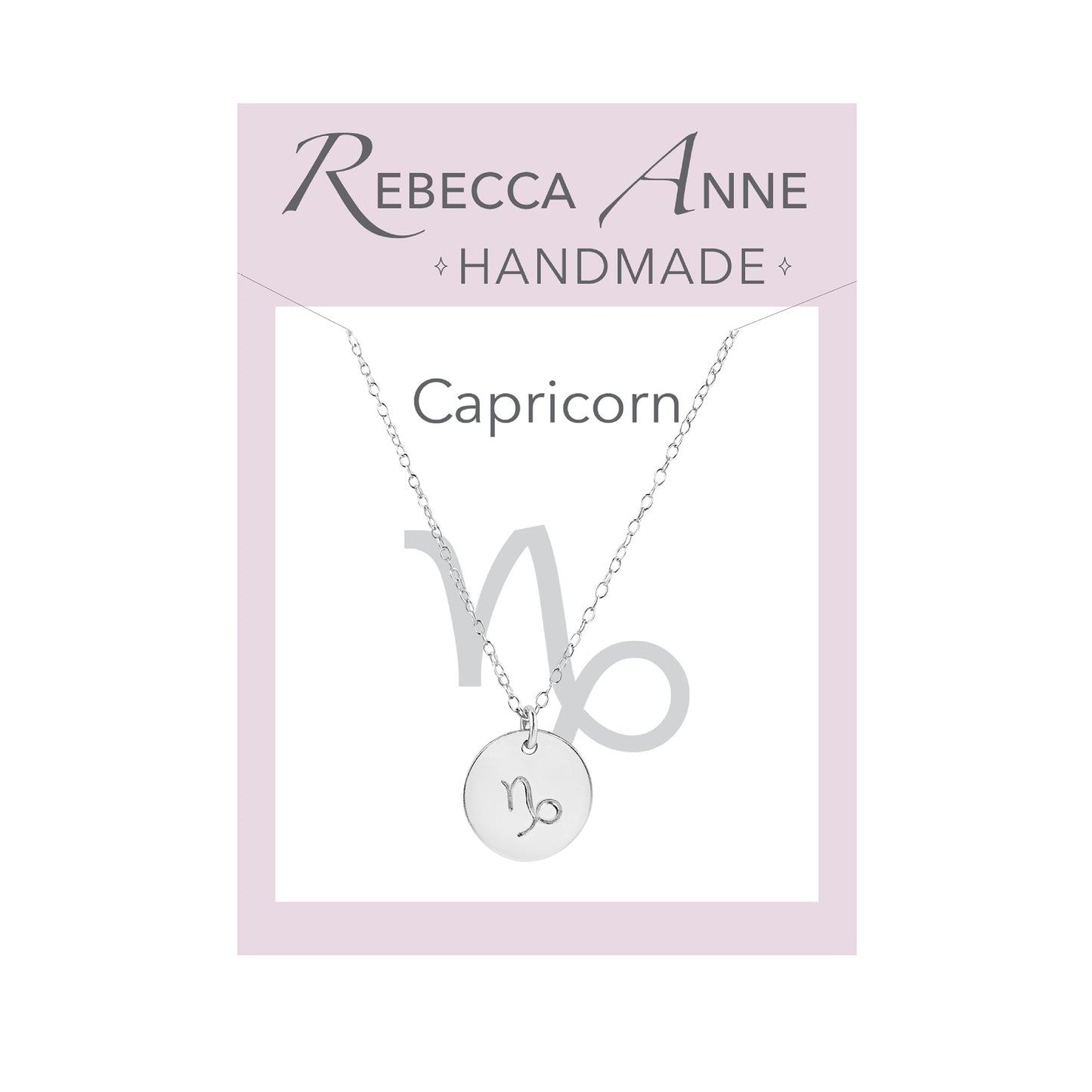 Sterling silver Capricorn necklace