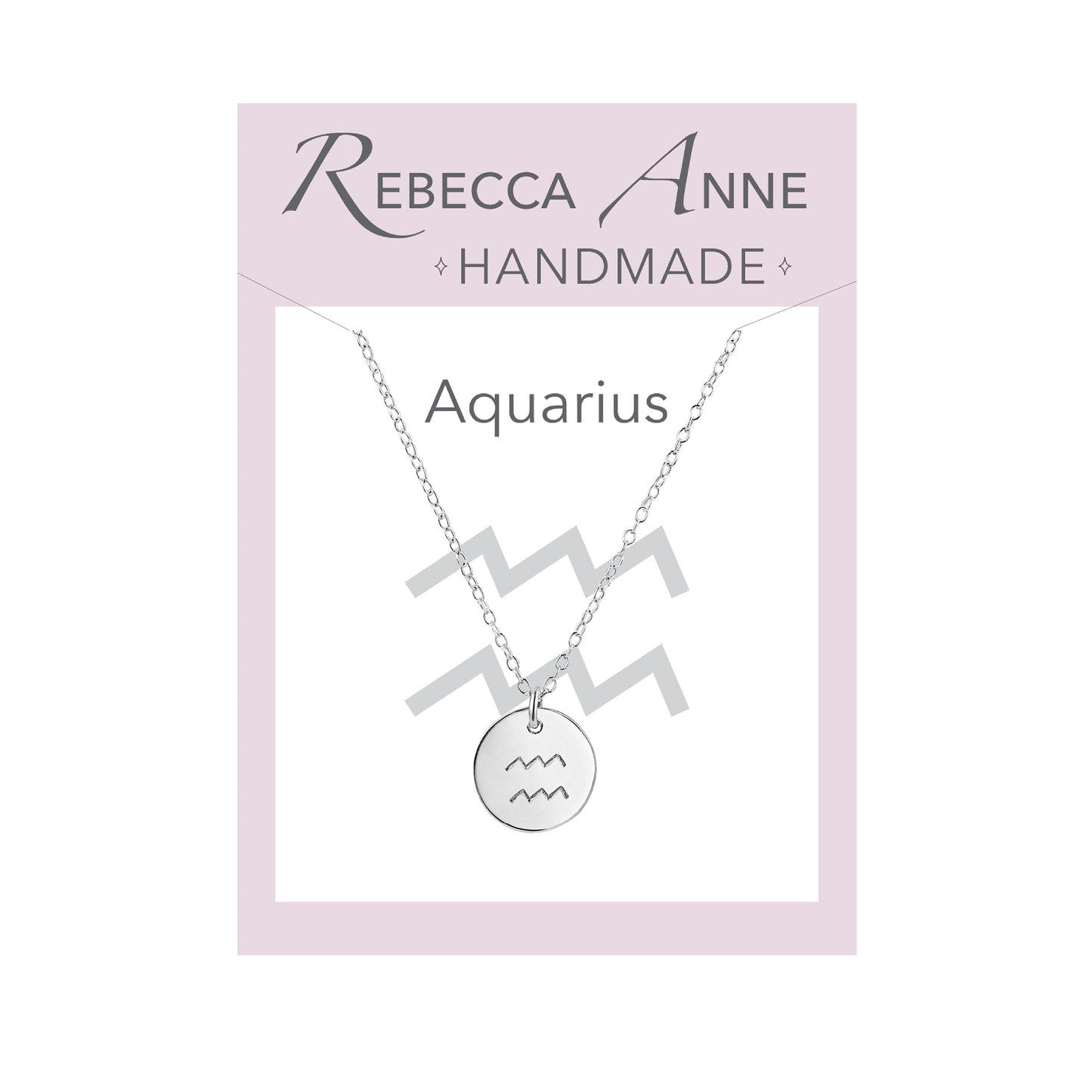 Sterling silver Aquarius necklace