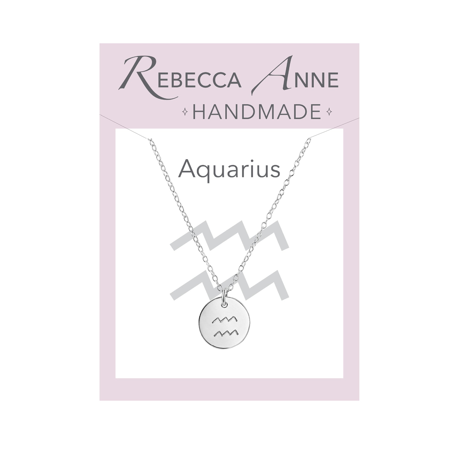 Sterling silver Aquarius necklace