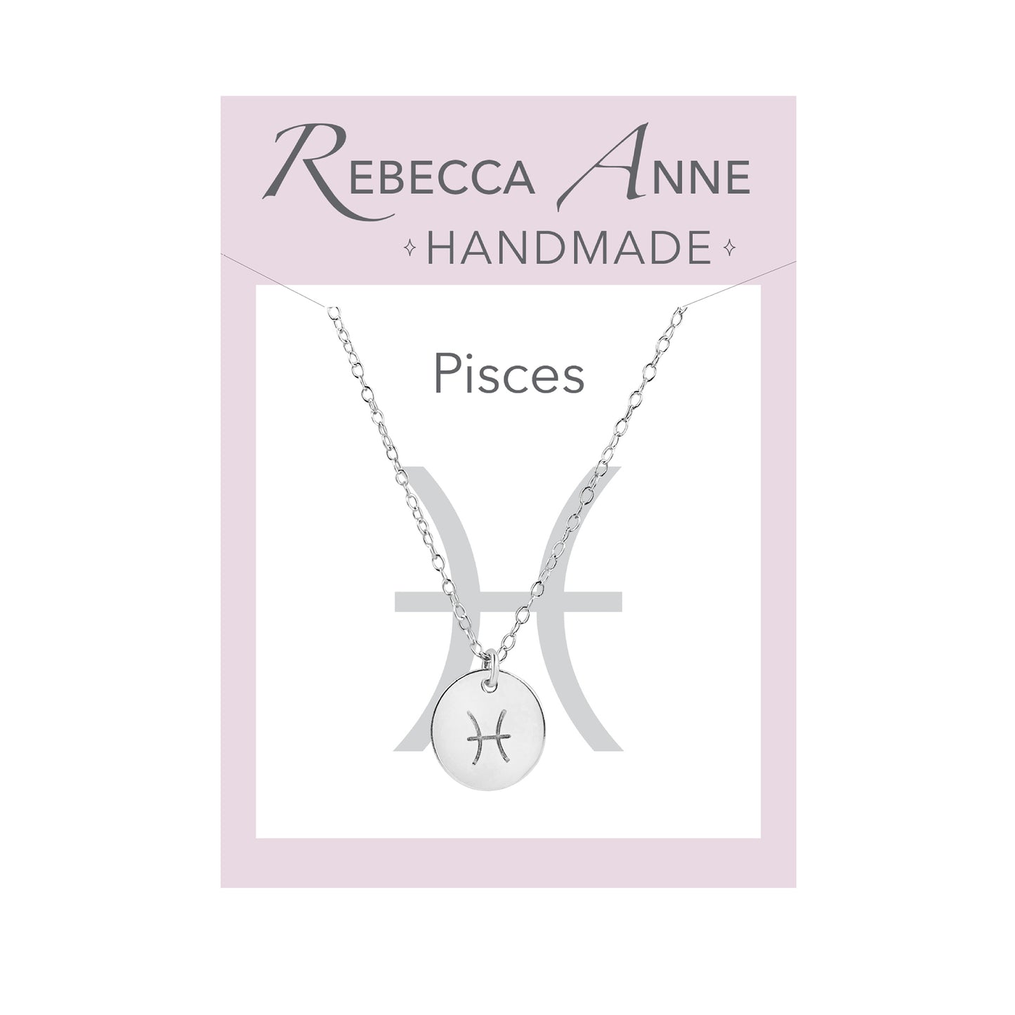 Sterling silver Pisces necklace