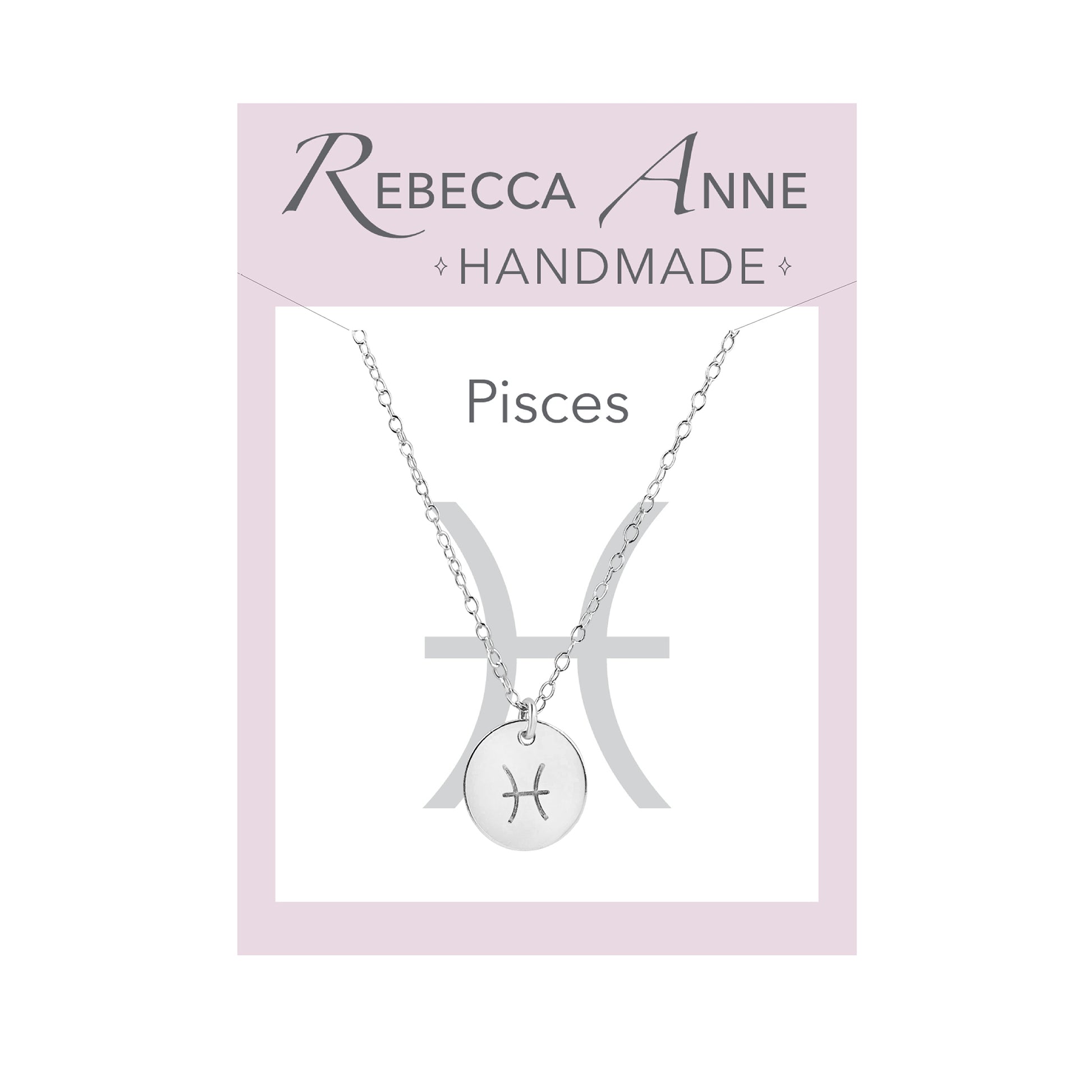 Sterling silver Pisces necklace