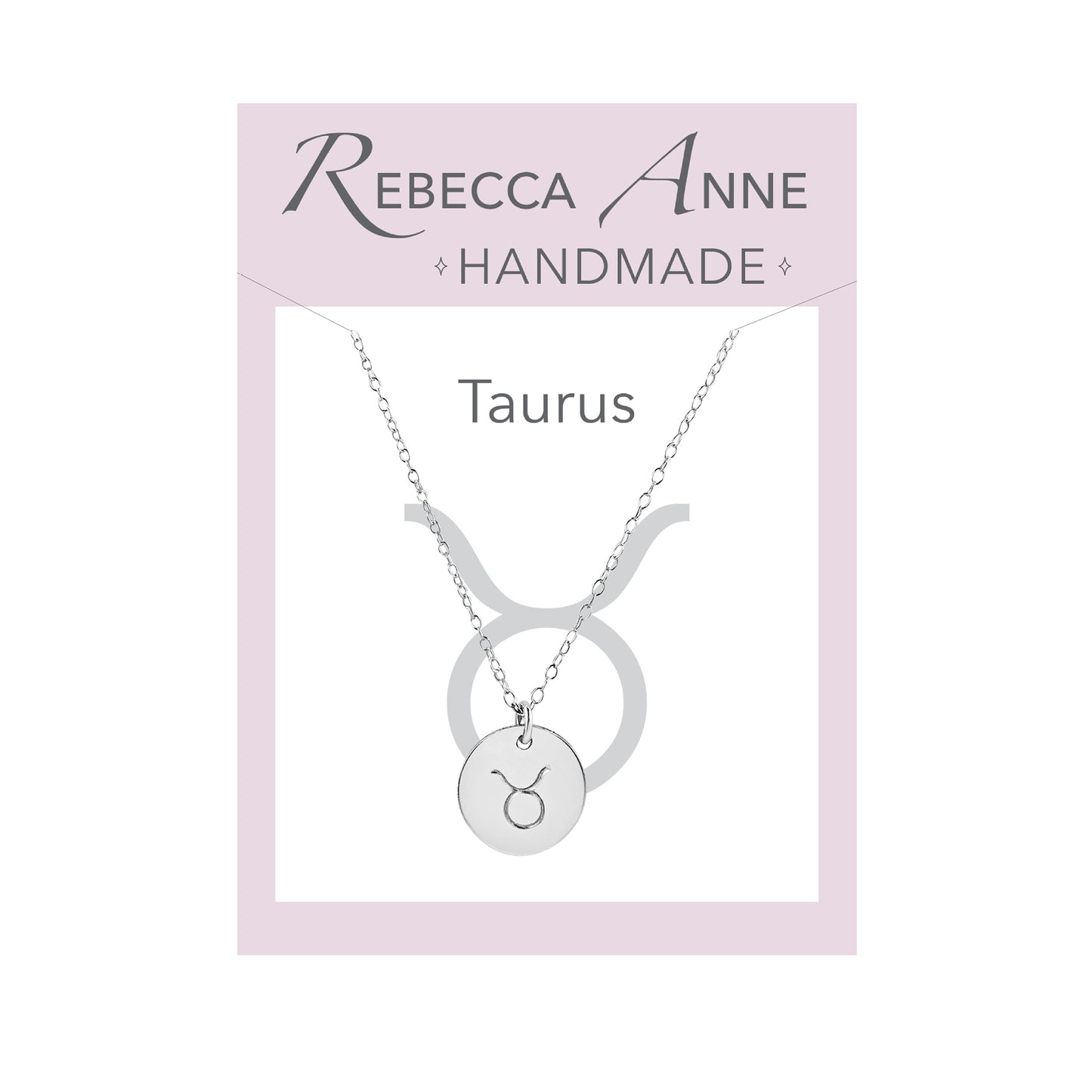 Sterling silver Taurus necklace