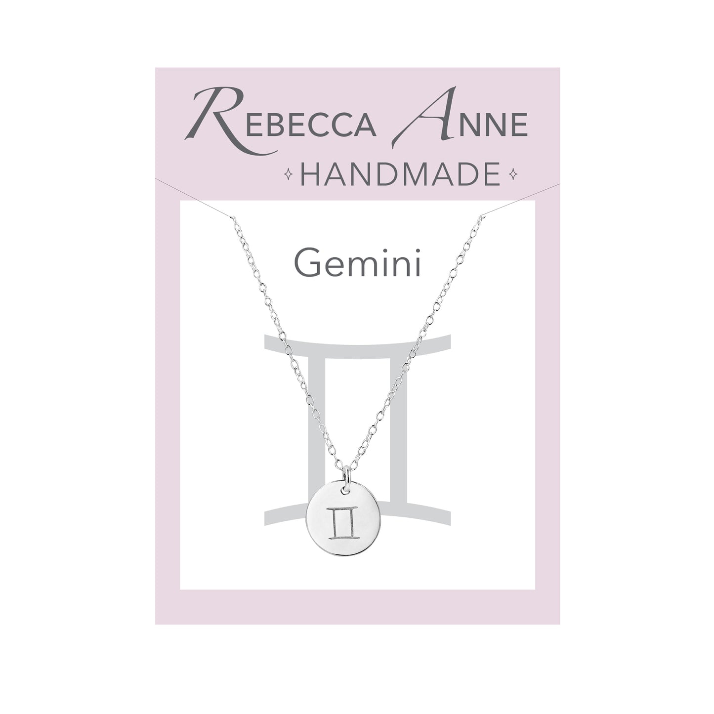 Sterling silver Gemini necklace