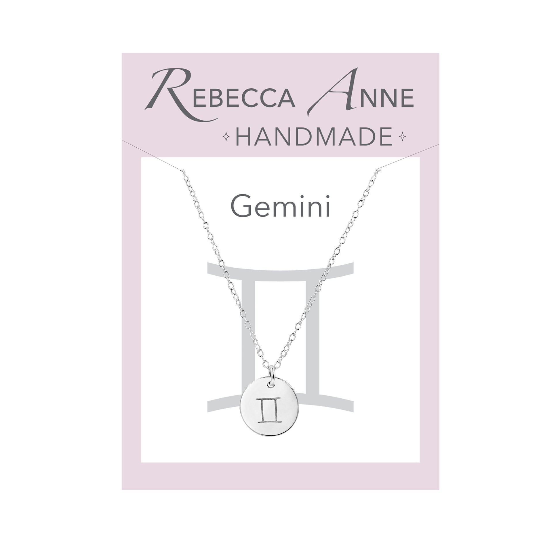 Sterling silver Gemini necklace