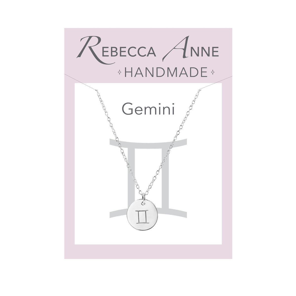 Sterling silver Gemini necklace