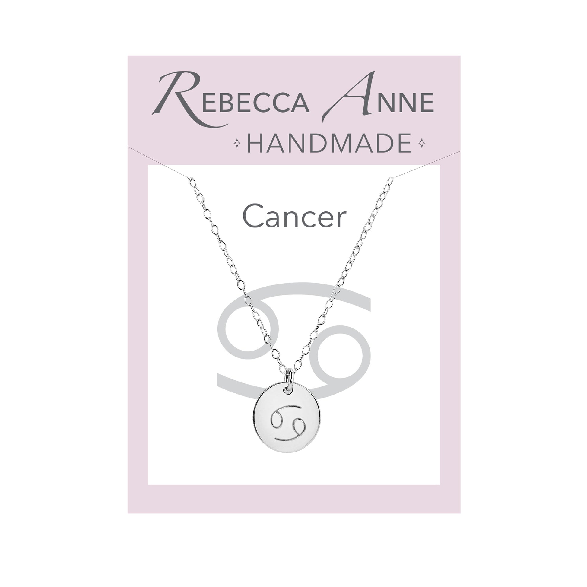 Sterling silver Cancer necklace