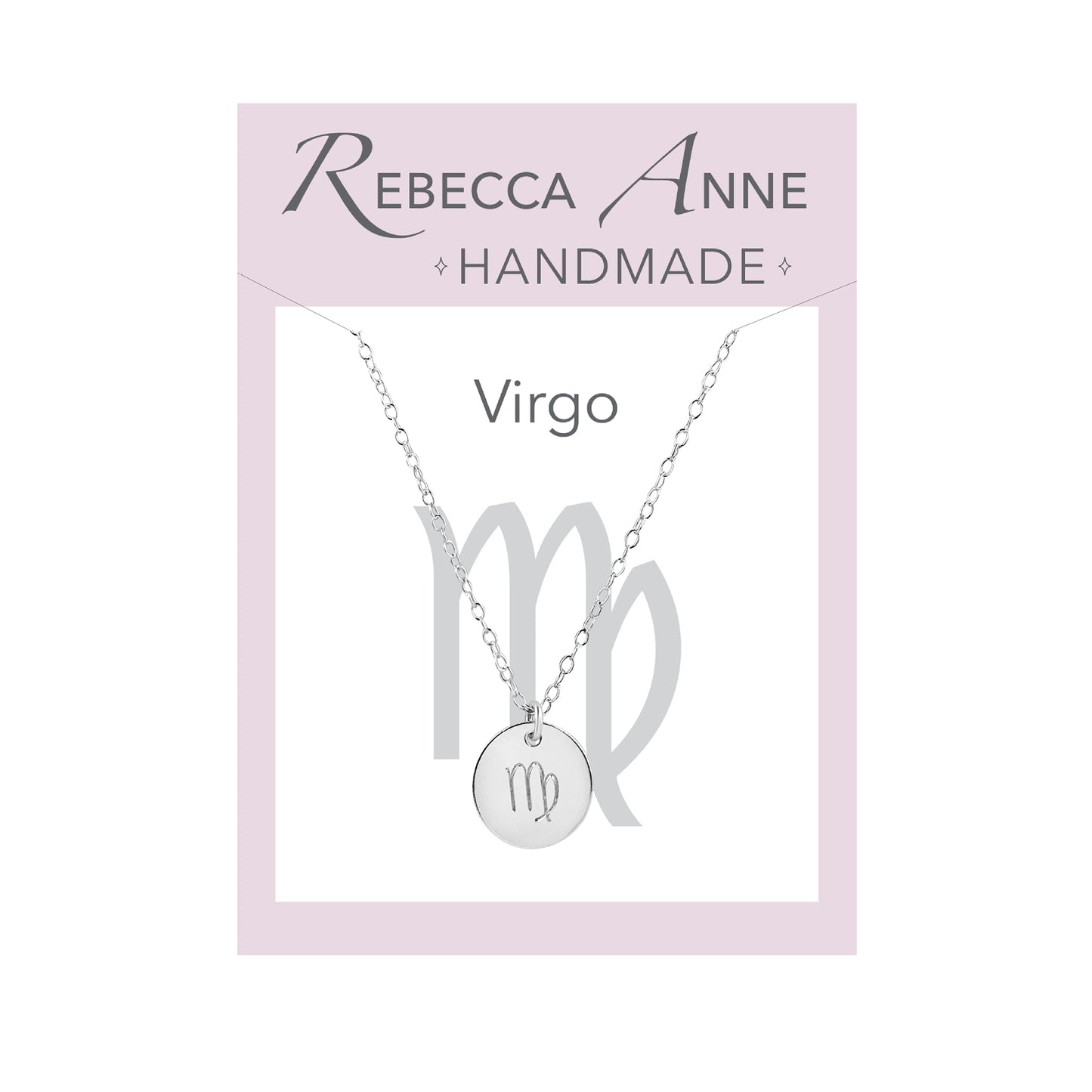 Sterling silver Virgo necklace