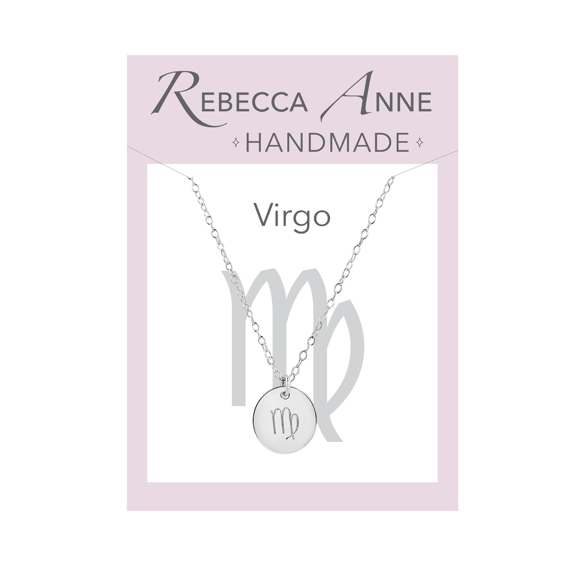 Sterling silver Virgo necklace
