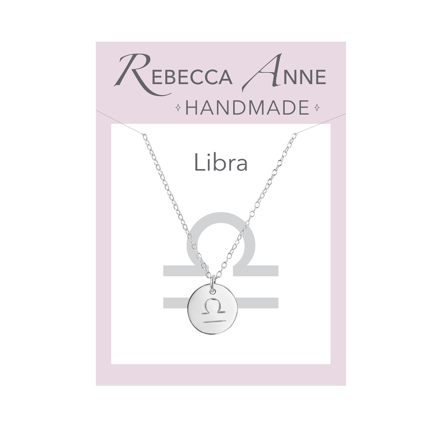 Sterling silver Libra necklace