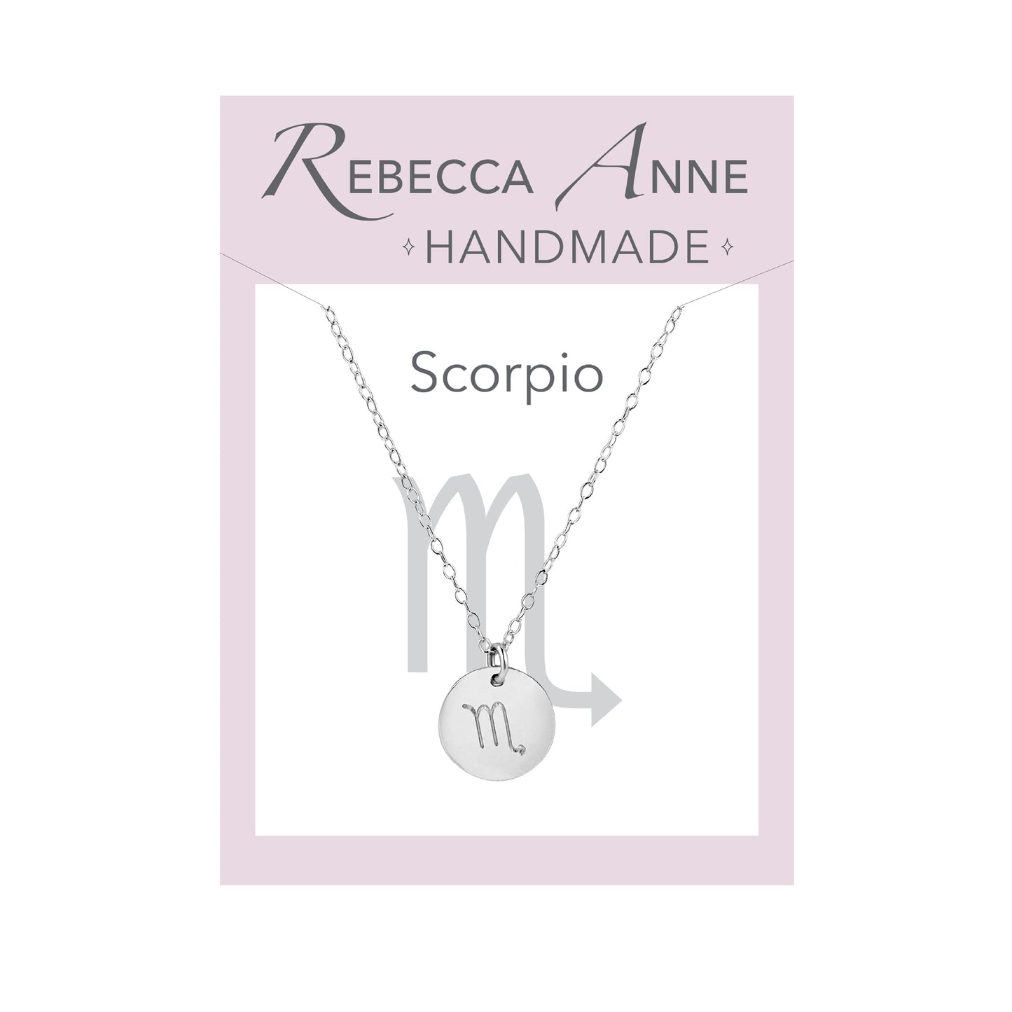 Sterling silver Scorpio necklace