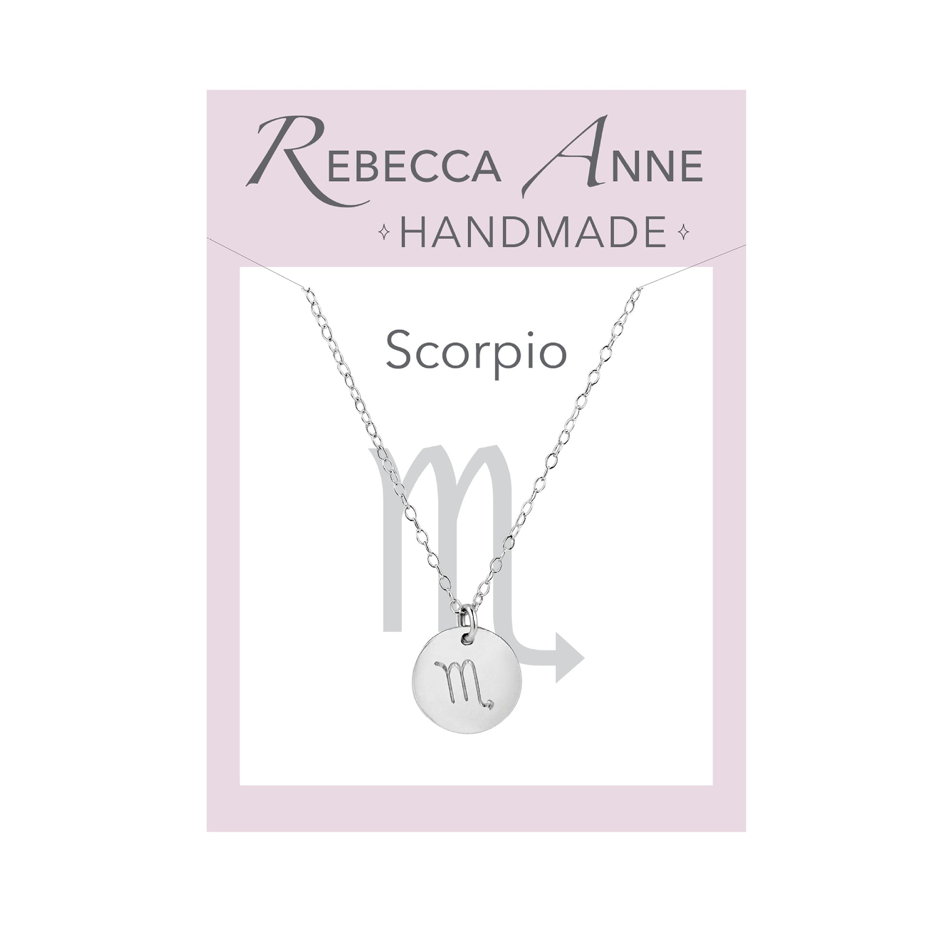 Sterling silver Scorpio necklace