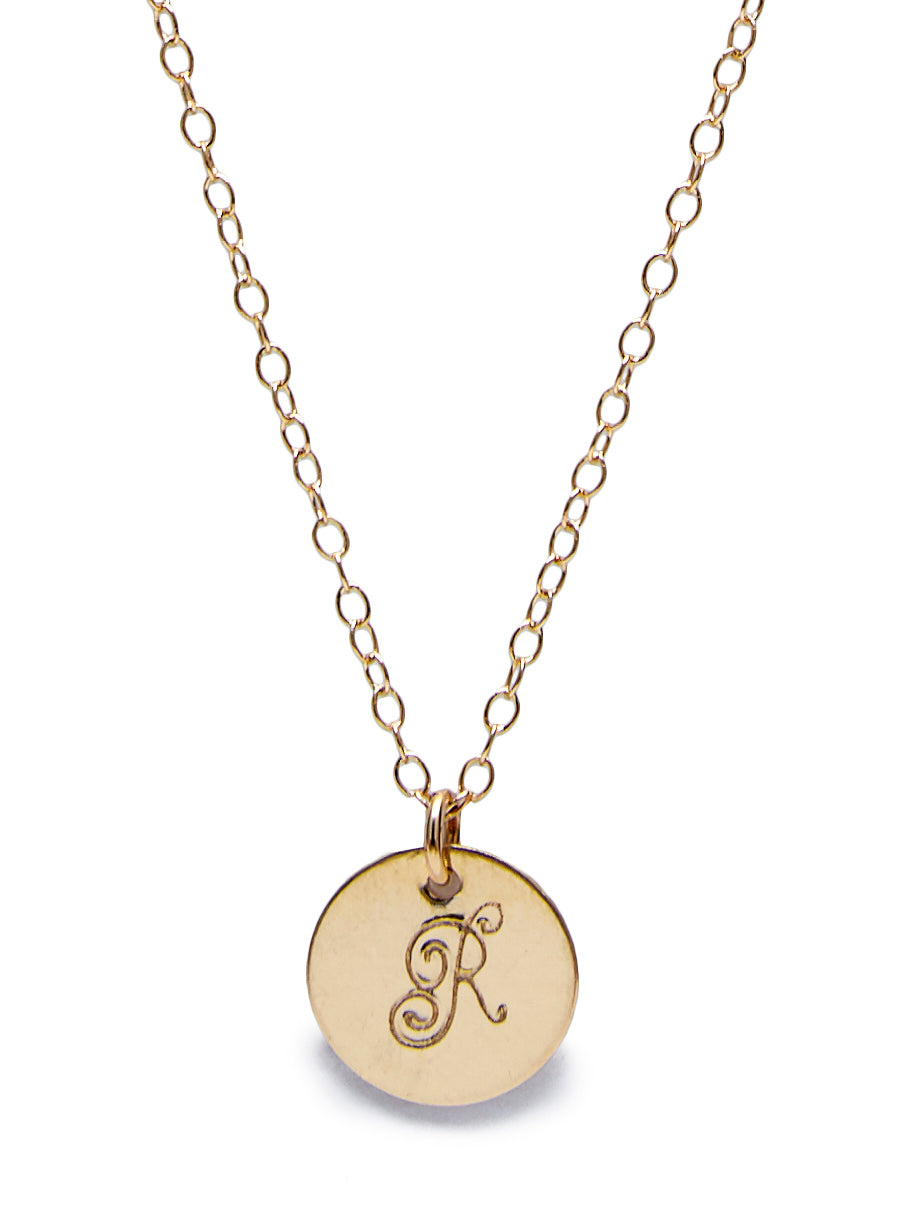 Handmade Gold Initial Necklace