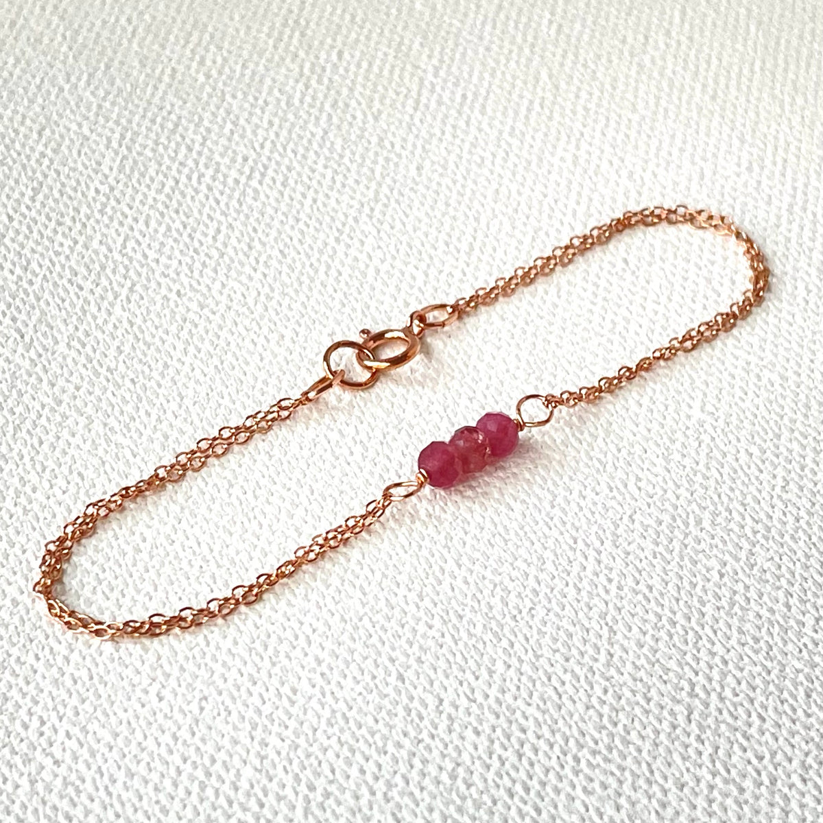 Rose Gold Birthstone Bracelet