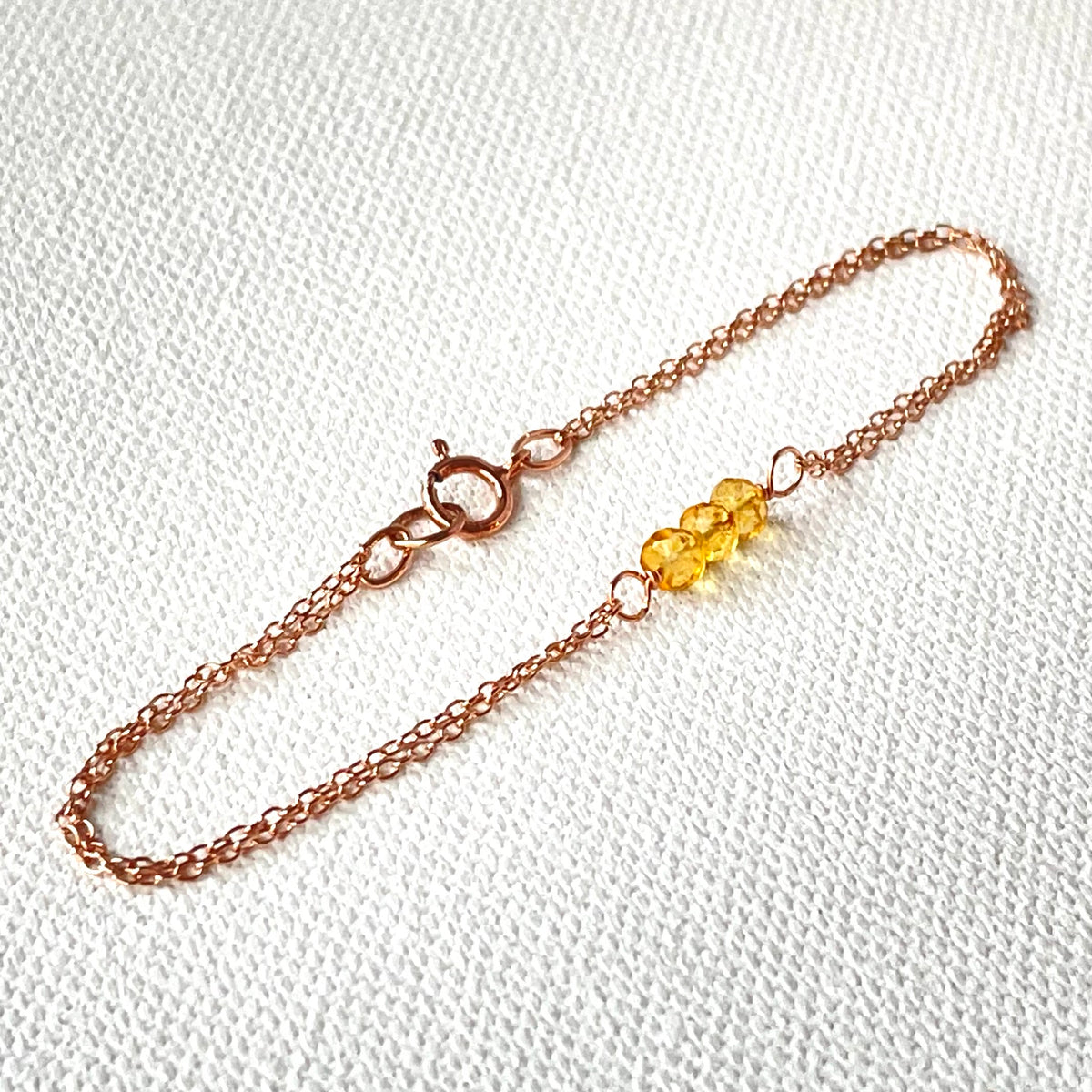 Rose Gold Birthstone Bracelet