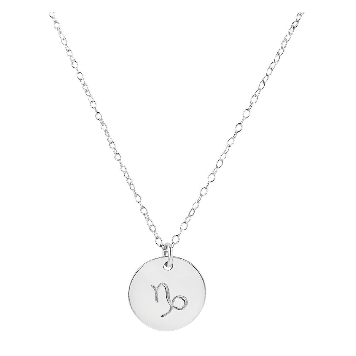 Sterling silver Capricorn necklace