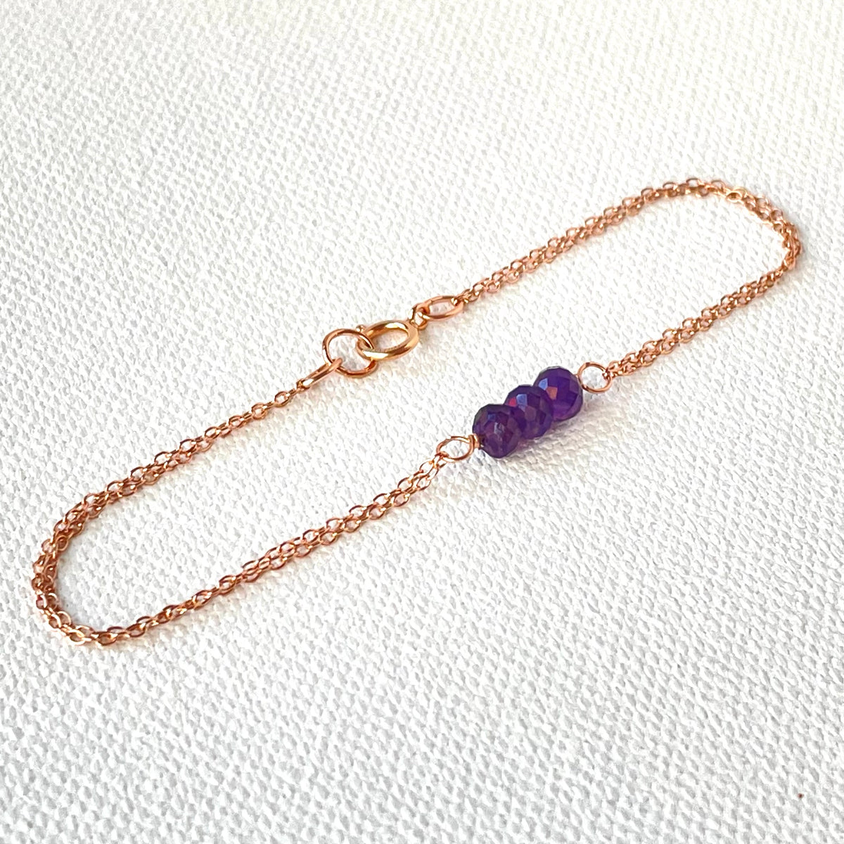 Rose Gold Birthstone Bracelet