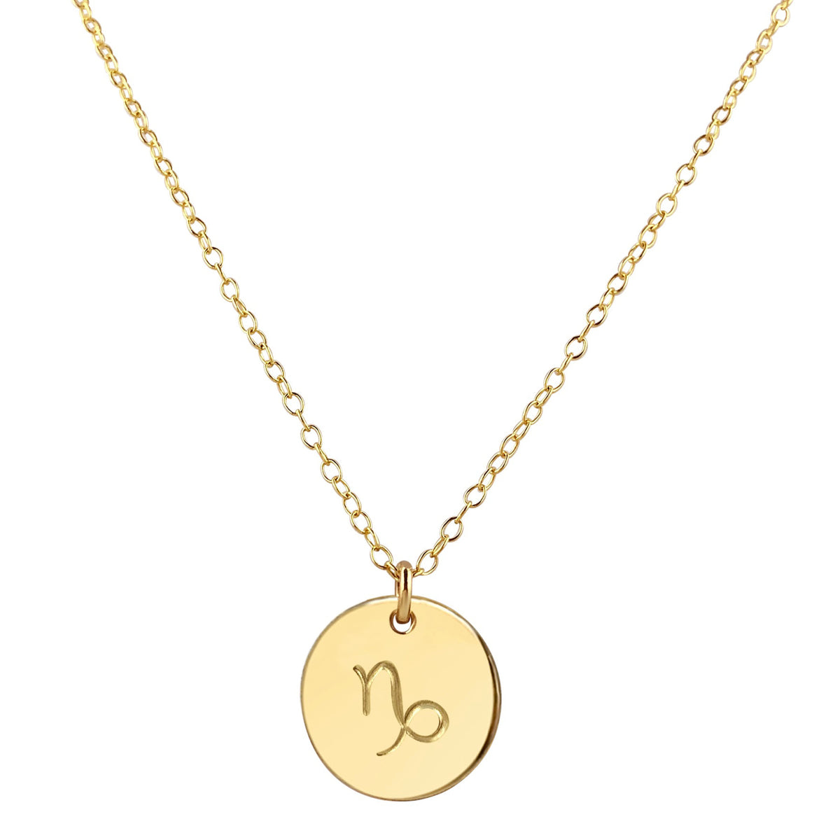 Handmade Gold Capricorn Necklace