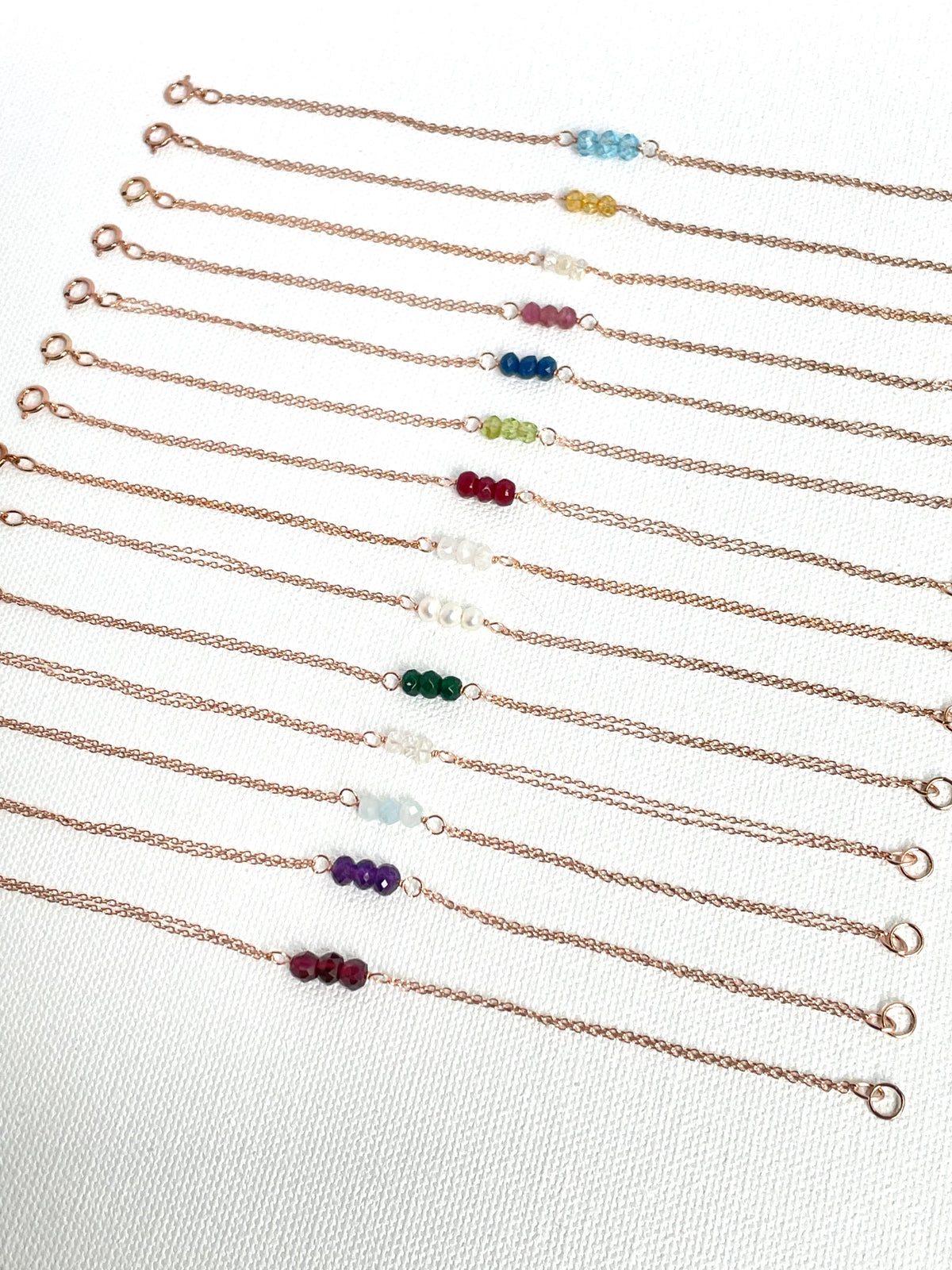 Rose Gold Birthstone Bracelet