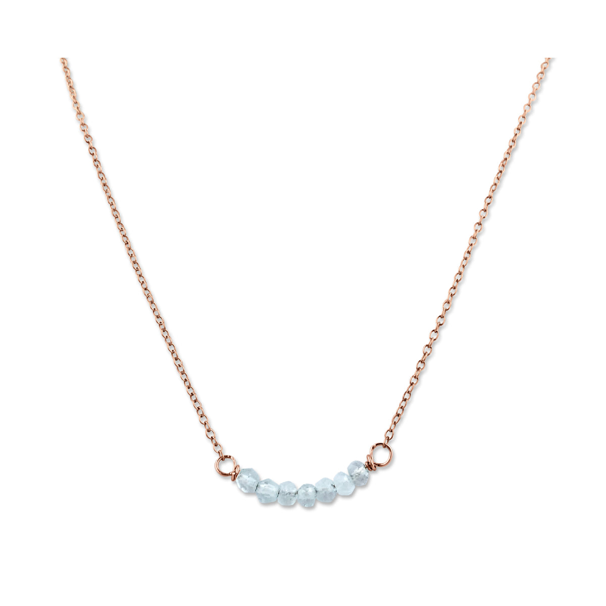 Rose Gold Birthstone Bar Necklace