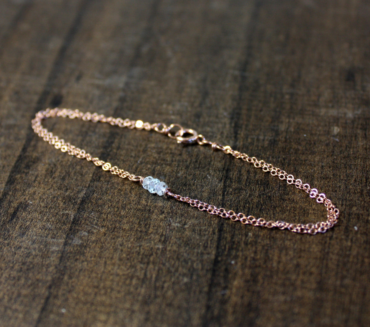 Rose Gold Birthstone Bracelet