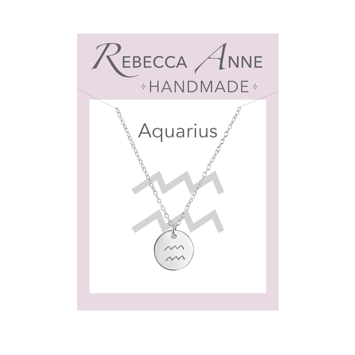 Sterling silver Aquarius necklace