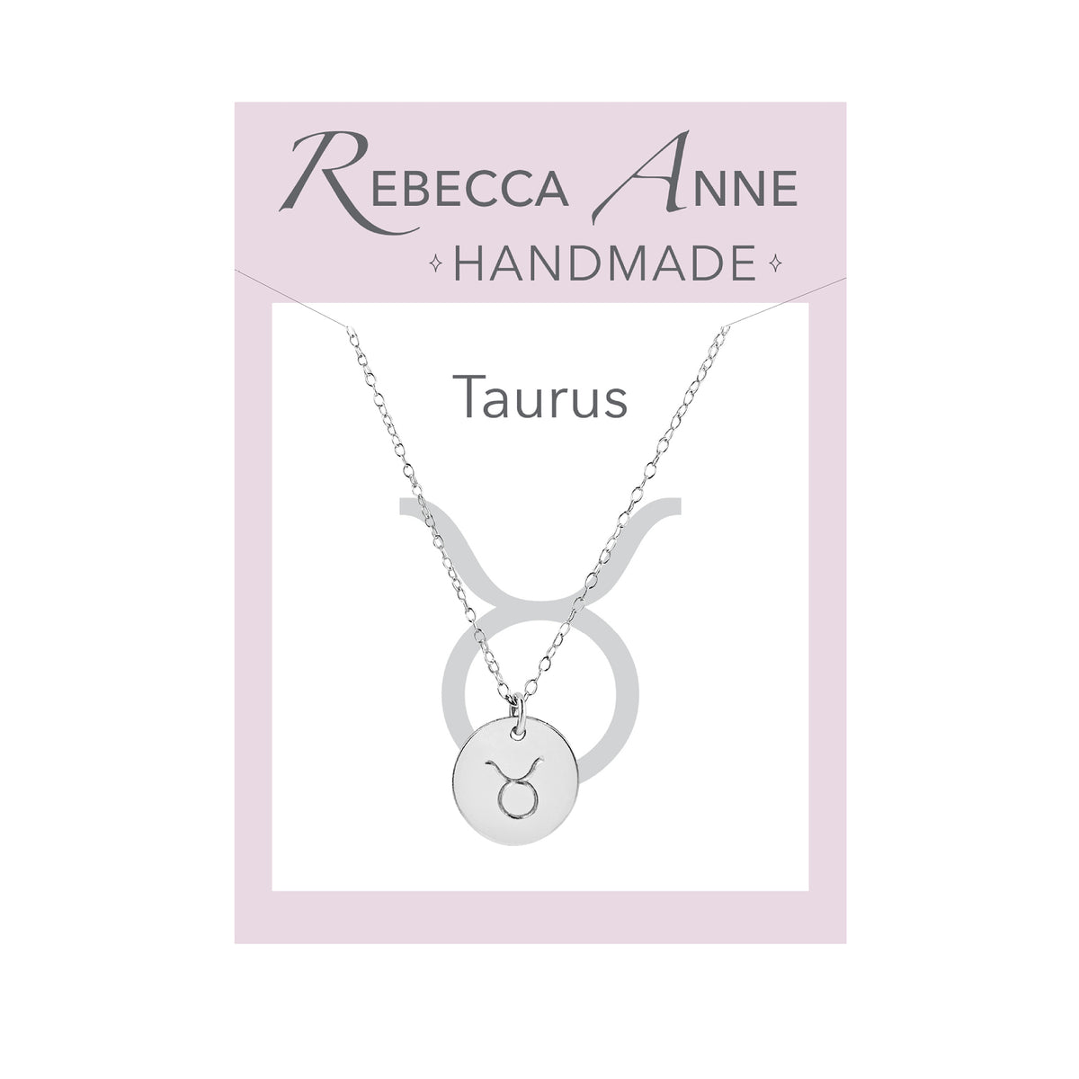 Sterling silver Taurus necklace