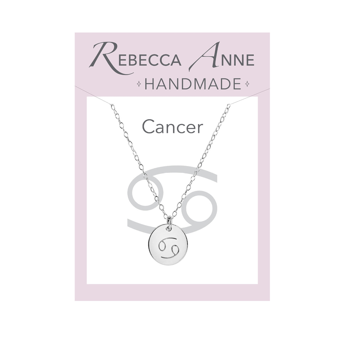Sterling silver Cancer necklace