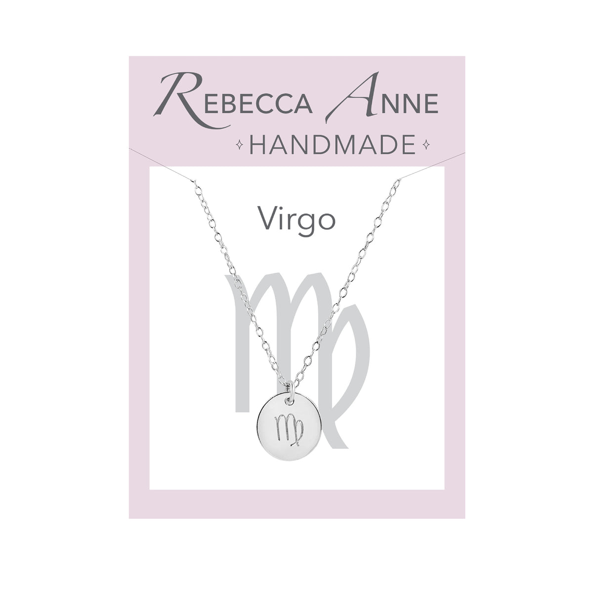 Sterling silver Virgo necklace